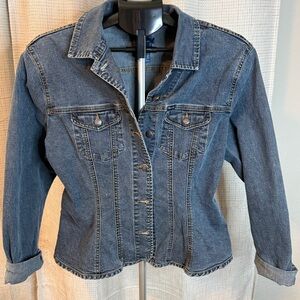 Faconnable Blue Denim Jacket with Button Front